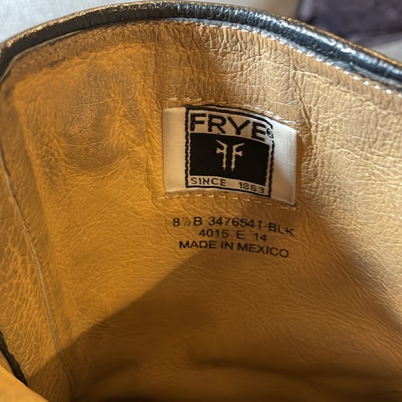 Vintage Frye Back Zip Engineer Boots, Sz 8.5 - Picture 6 of 8